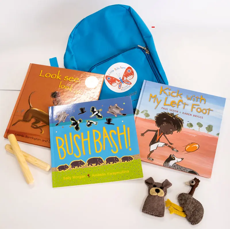 A selection of books, as found in the Better Beginnings Indigenous Families pack.