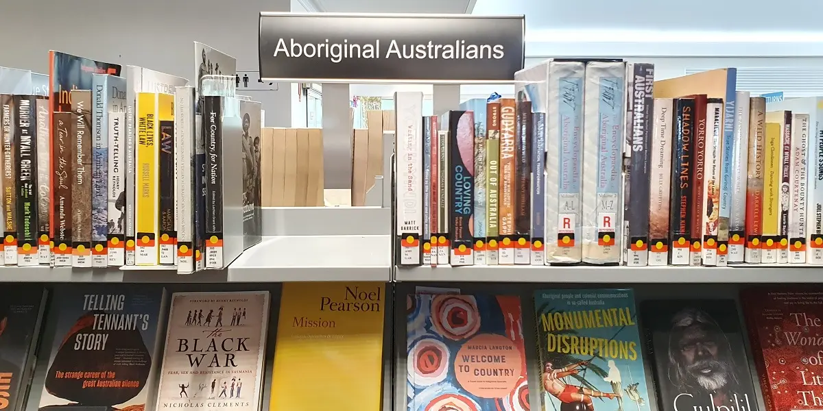 The Aboriginal Australians section at the Busselton Library.