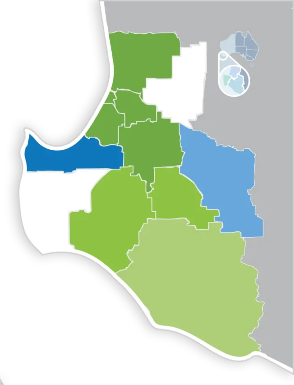 A map of the South West, showing the One Library Network.
