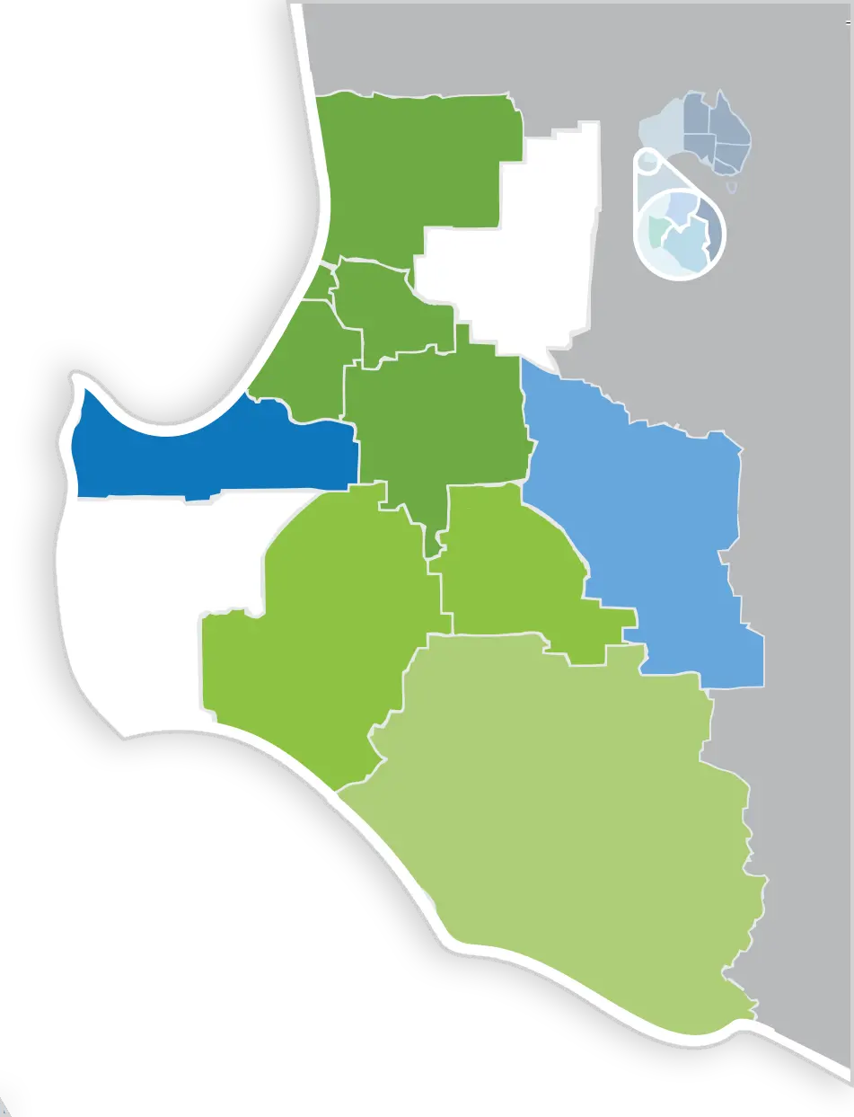 A map of the South West, showing the One Library Network.