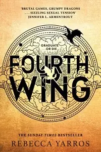 Cover of Fourth Wing, by Rebecca Yarros.