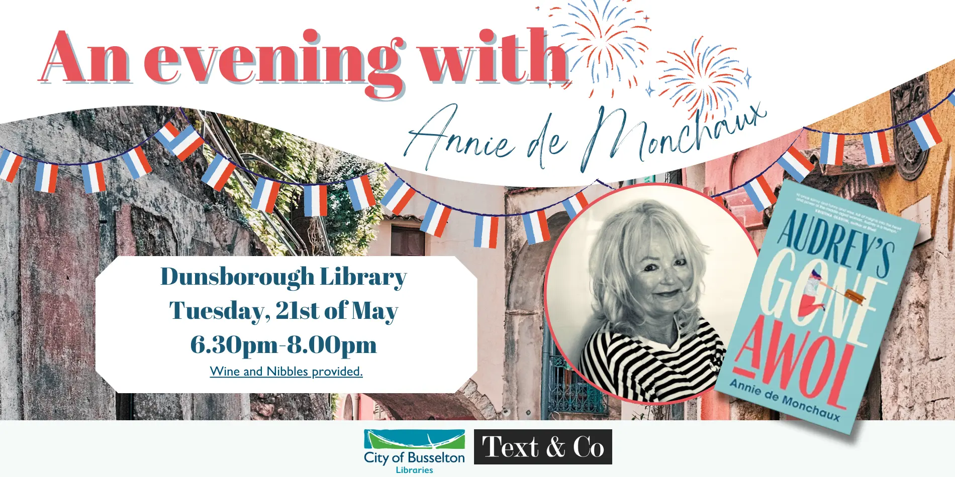 Author Annie de Monchaux in conversation event at the Dunsborough Library on the 21st of May 2024.