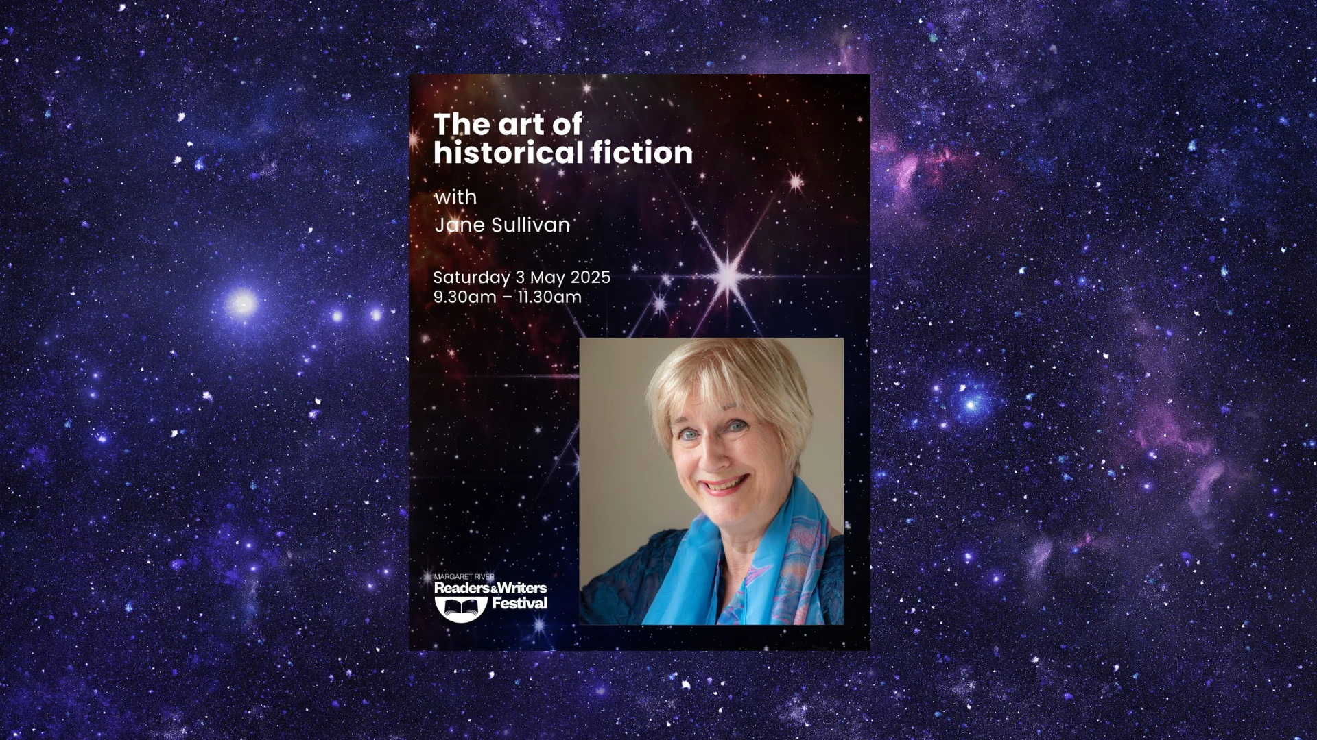 Jane Sullivan writers workshop will be held at the Busselton Library on the 3rd of May