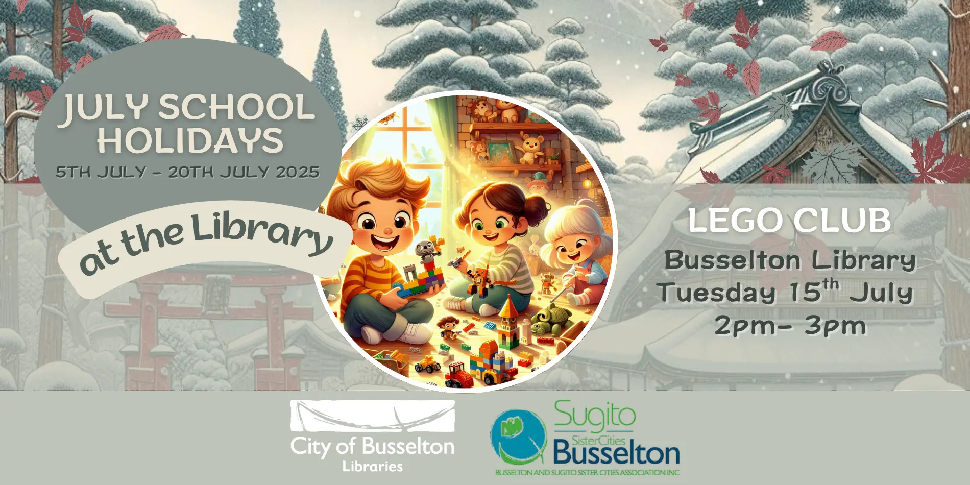 🧱 Lego Club – Busselton Library Tuesday 15th July 2 - 3pm