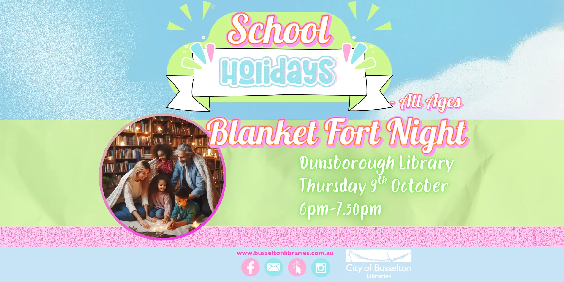 Blanket Fort Night - Dunsborough Library Thursday 9th October 6pm – 7.30pm