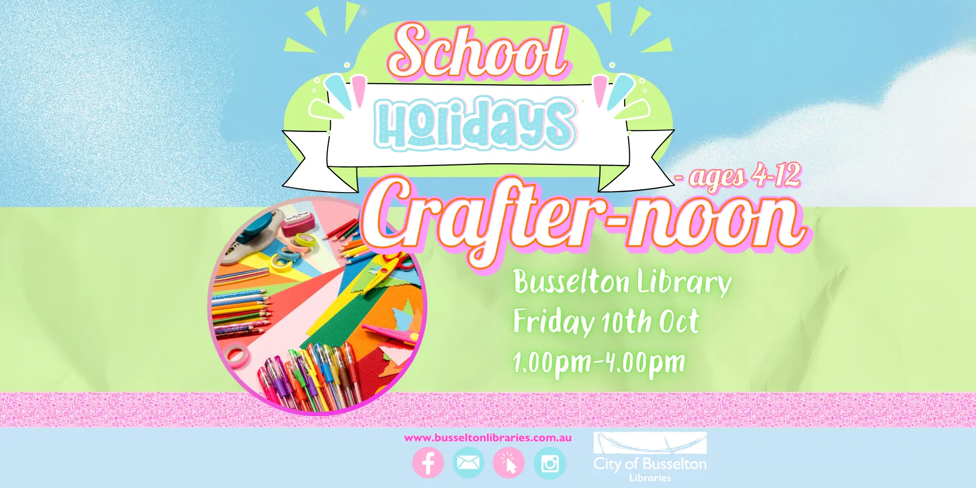 Crafternoon Session Busselton – Friday 10th October 1.00pm – 4.00pm