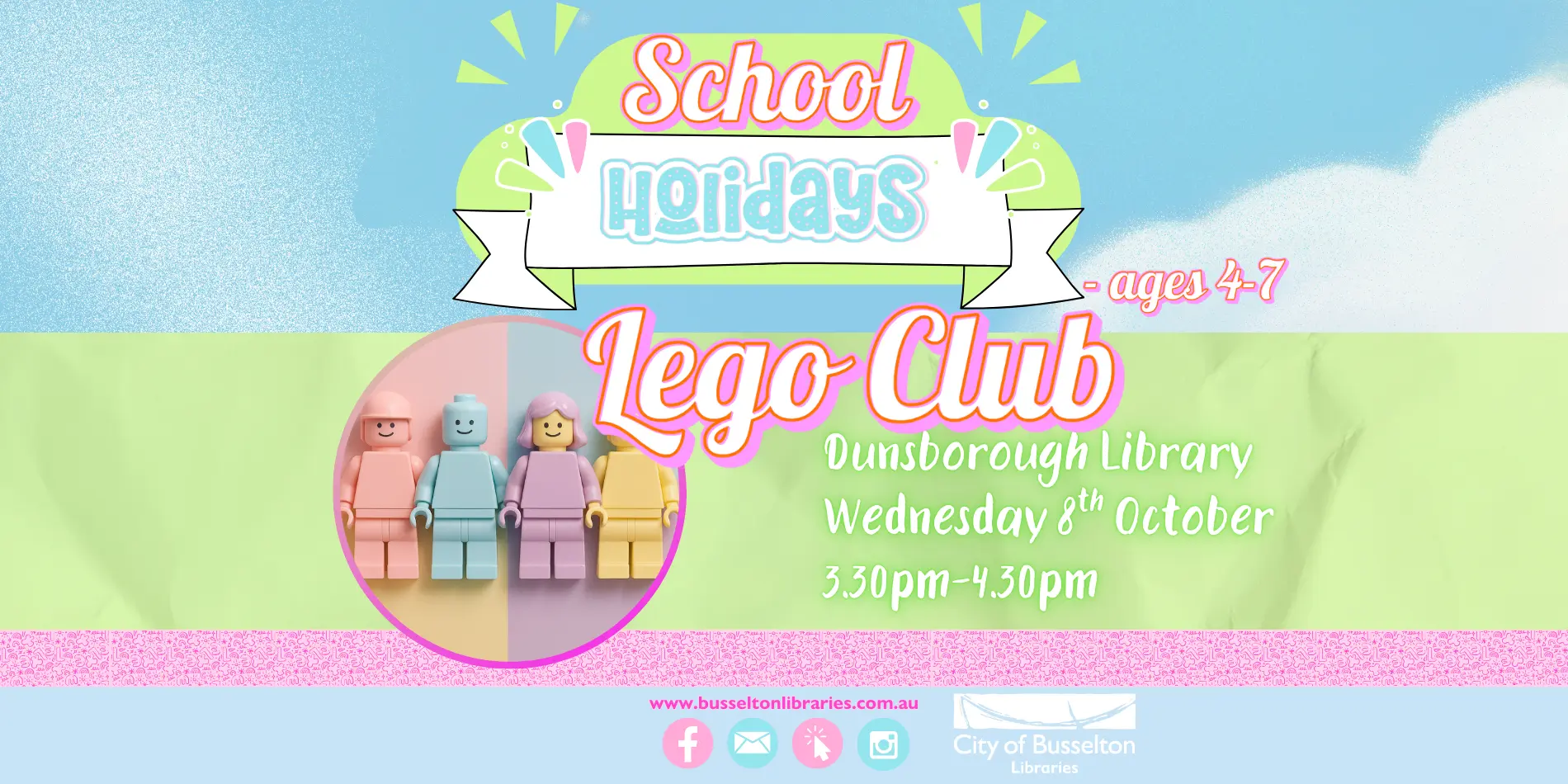 Lego Club Dunsborough – Wednesday 8th October 3.30pm – 4.30pm