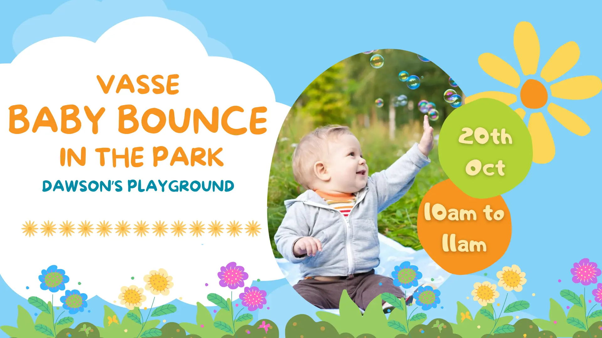 Baby Bounce in the Park, 20th October, Dawson's Nature Park Vasse. 10am - 11am