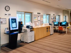 A photo of the printers at the Busselton Library.